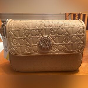 CXL by Christian Lacroix Embossed Toffee Color Shoulder Bag